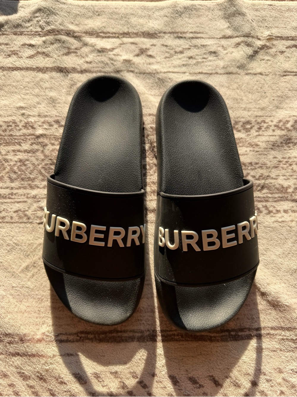 Burberry Black Logo Slide Sandals